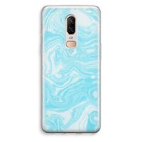 Waterverf blauw: OnePlus 6 Transparant Hoesje Waterverf blauw: OnePlus 6 Transparant Hoesje