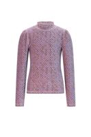 NoNo winter jersey t-shirt meisjes - blauw - Koss - AOP, rib