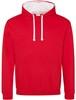 Just JH003 Varsity Hoodie - Fire Red/Arctic White - M