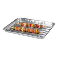 BBQ Collection barbecue grillschalen - Set van 5x stuks - 34 x 32 cm - Vlees grillen - BBQ rooster