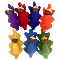 Papoose Toys Papoose Toys Rainbow Acorn Babies/7pc