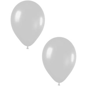 Feest ballonnen - metallic zilver - 10x stuks - 30 cm - verjaardag versiering
