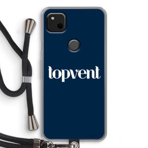 Topvent Navy: Pixel 4a Transparant Hoesje met koord