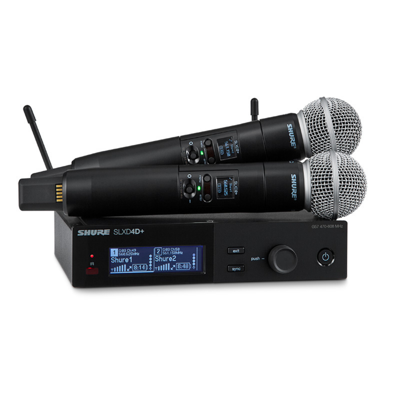 Shure SLXD24D+E/58 Dubbele draadloze SM58 microfoon set