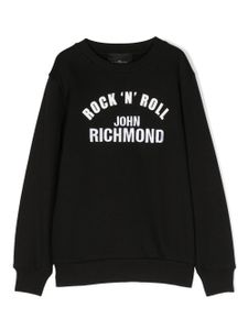 John Richmond Junior sweat Oiuk à logo brodé - Noir