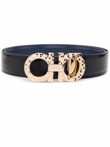 Ferragamo ceinture réversible à boucle Gancini - Noir