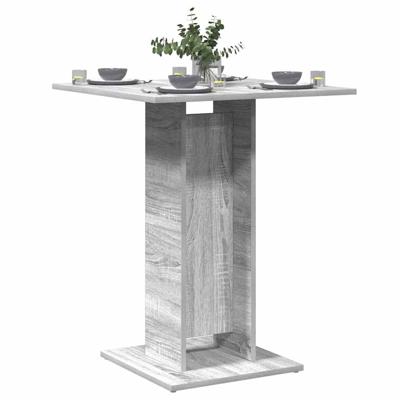 Bistrotafel 60x60x75 cm bewerkt hout grijs sonoma eikenkleurig