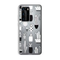 Cactusmotief: Huawei P40 Pro Transparant Hoesje