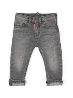 DSQUARED2 KIDS jean évasé à patch logo - Gris