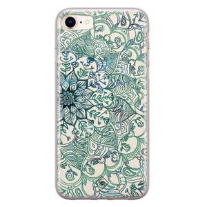 iPhone 8/7 siliconen hoesje - Mandala blauw