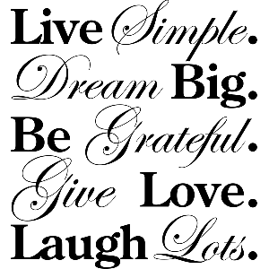 Live simple - Muursticker