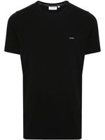 Calvin Klein t-shirt en coton stretch à patch logo - Noir - thumbnail