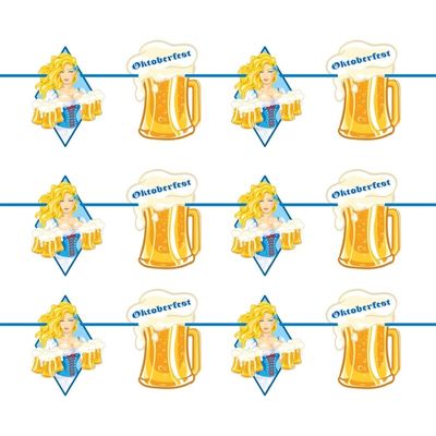 3x Oktoberfest/bierfeest slingers met blonde dame 10 m