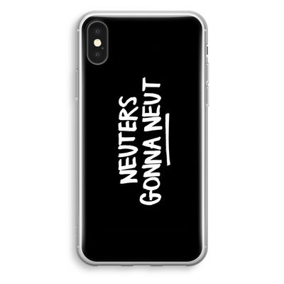Neuters (zwart): iPhone XS Transparant Hoesje