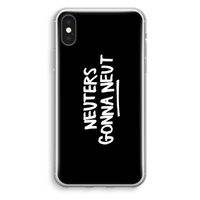 Neuters (zwart): iPhone XS Transparant Hoesje