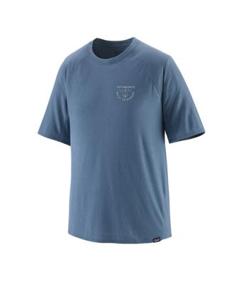 Patagonia Cap Cool Trail Graphic Shirt Heren Forge Mark Crest: Utility Blue L