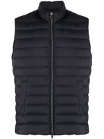 Herno gilet matelassé à fermeture zippée - Bleu