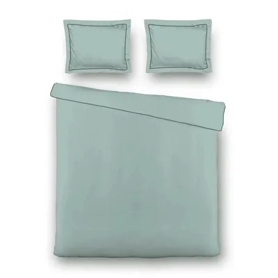 Outlet Effen 200x200 Cm Turquoise Luna Bedding - Dekbed-Discounter.nl