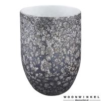 Monika Grey dark glass vase round L
