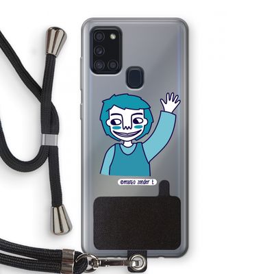 Zwaai: Samsung Galaxy A21s Transparant Hoesje met koord