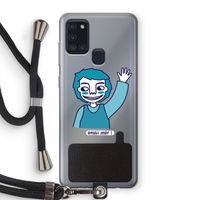 Zwaai: Samsung Galaxy A21s Transparant Hoesje met koord