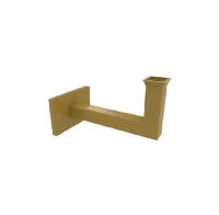 Gouden rechthoekige leuningdrager voor vlakke trapleuning (blind) - per stuk