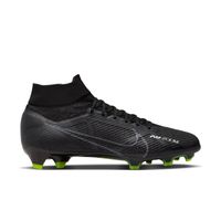 Nike Zoom Mercurial Superfly 9 Pro Gras Voetbalschoenen (FG) Zwart Grijs Neon Geel - thumbnail