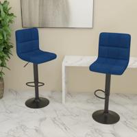 Barkrukken 2 st stof blauw Barkrukken 2 st stof blauw