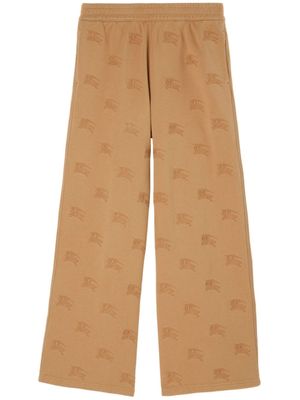 Burberry pantalon de jogging en coton à logo brodé - Tons neutres
