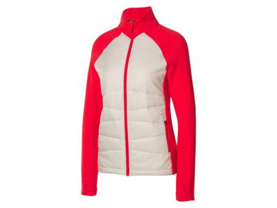 CRIVIT Gewatteerde dames jas Premium (Rood/beige, M (40/42))