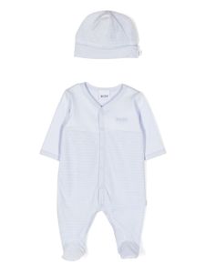 BOSS Kidswear pyjama à logo brodé - Bleu