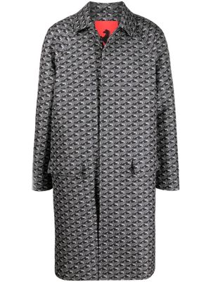 Ferrari manteau boutonné à imprimé graphique - Gris
