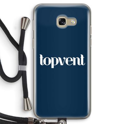 Topvent Navy: Samsung Galaxy A5 (2017) Transparant Hoesje met koord