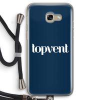 Topvent Navy: Samsung Galaxy A5 (2017) Transparant Hoesje met koord