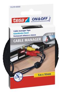 Kabelmanager Tesa On&Off 55239 10mmx5m zwart