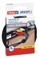 TESA On & Off 55239-00-00 Klittenband kabelbinder Om te bundelen Haak- en lusdeel (l x b) 5000 mm x 10 mm Zwart 1 stuk(s) - thumbnail