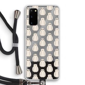 Uilen: Samsung Galaxy S20 Transparant Hoesje met koord