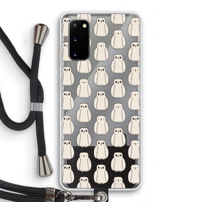 Uilen: Samsung Galaxy S20 Transparant Hoesje met koord