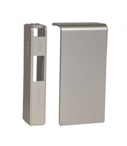 Elektro Plint eindstuk Aluminium 55mm
