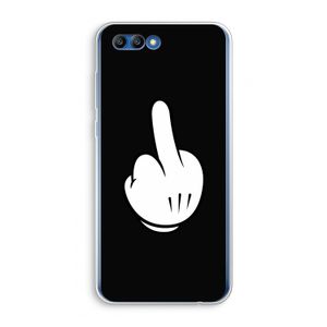 Middle finger black: Honor 10 Transparant Hoesje