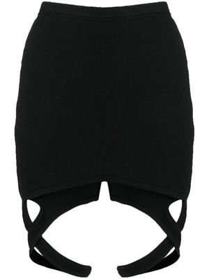 Dion Lee minijupe Double Lock - Noir