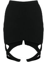 Dion Lee minijupe Double Lock - Noir
