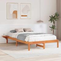 Bedframe met nachttafels Bruin 120 x 200 cm Wasbruin