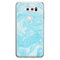 Waterverf blauw: LG V30 Transparant Hoesje