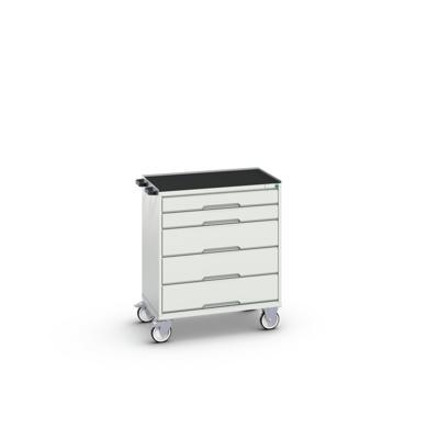 Bott Verso Mobiele Kast | 800x550x965mm | 5 Laden | Top Tray | RAL 7035 - 16927002.16