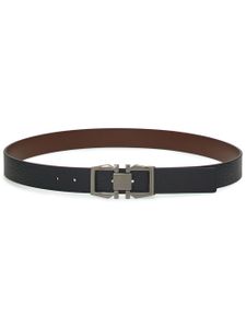 Ferragamo ceinture Gancini à design réversible - Noir