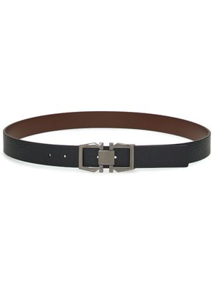 Ferragamo ceinture Gancini à design réversible - Noir