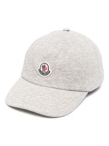 Moncler logo-patch cotton cap - Gris