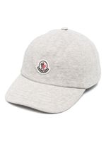 Moncler casquette en coton à patch logo - Gris - thumbnail