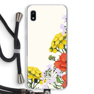 Wilde bloemen: Samsung Galaxy A10 Transparant Hoesje met koord